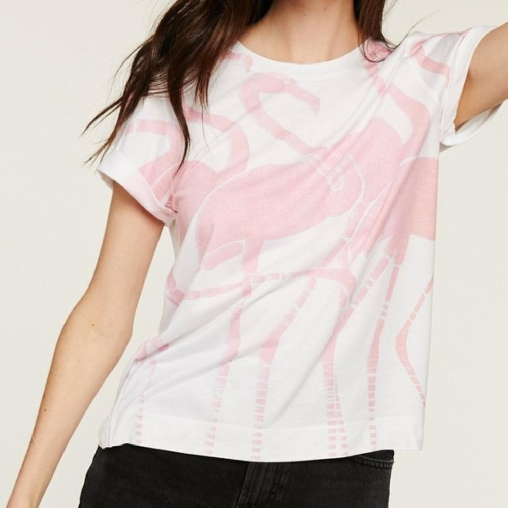 Anthropologie Sol Angeles Flamingo Tee
